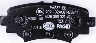 HELLA PAGID 8DB 355 021-411 - Тормозные колодки, дисковые, комплект avtokuzovplus.com.ua