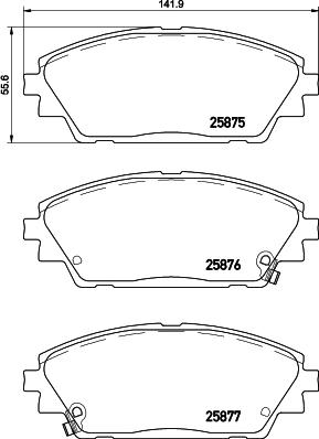 HELLA PAGID 8DB 355 021-421 - Гальмівні колодки, дискові гальма autocars.com.ua