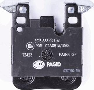 HELLA PAGID 8DB 355 021-611 - Тормозные колодки, дисковые, комплект avtokuzovplus.com.ua