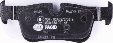 HELLA PAGID 8DB 355 021-681 - Тормозные колодки, дисковые, комплект avtokuzovplus.com.ua