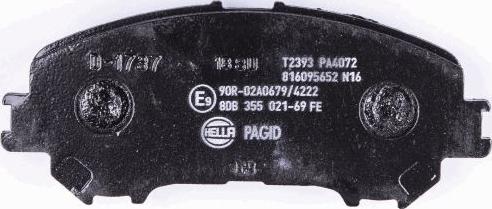 HELLA PAGID 8DB 355 021-691 - Тормозные колодки, дисковые, комплект avtokuzovplus.com.ua