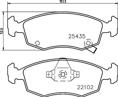 HELLA PAGID 8DB 355 021-751 - Тормозные колодки, дисковые, комплект avtokuzovplus.com.ua