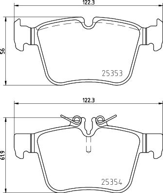 HELLA PAGID 8DB 355 026-601 - Гальмівні колодки, дискові гальма autocars.com.ua