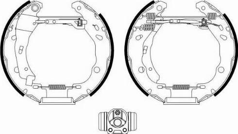 HELLA PAGID 8DB 355 022-601 - Комплект гальм, барабанний механізм autocars.com.ua