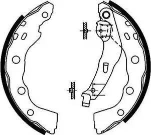 HELLA PAGID 8DB 355 022-641 - Комплект гальм, барабанний механізм autocars.com.ua