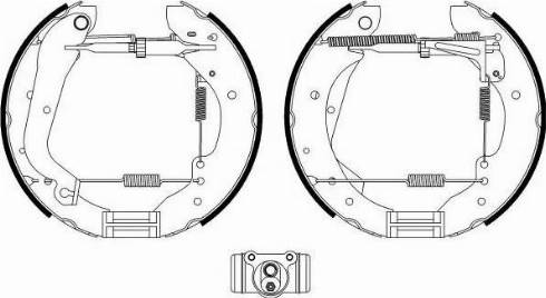 HELLA PAGID 8DB 355 022-721 - Комплект тормозных колодок, барабанные autodnr.net