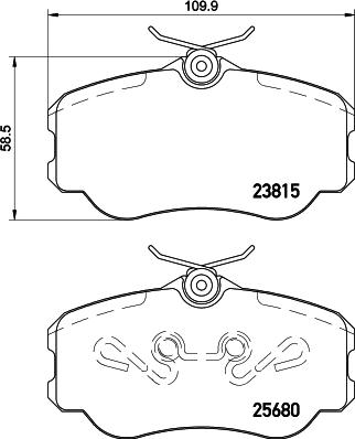 HELLA PAGID 8DB 355 023-071 - Гальмівні колодки, дискові гальма autocars.com.ua