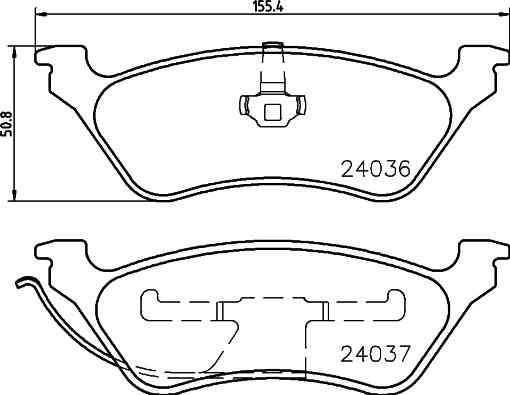 HELLA PAGID 8DB 355 023-111 - Гальмівні колодки, дискові гальма autocars.com.ua