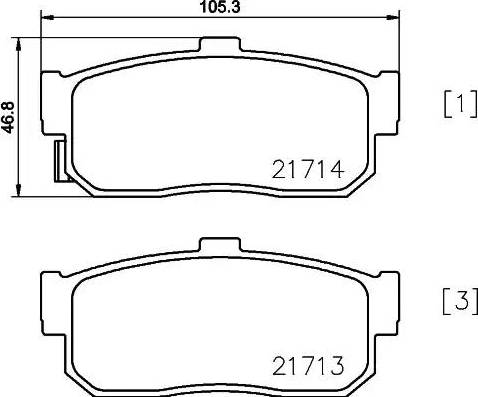 HELLA PAGID 8DB 355 023-181 - Гальмівні колодки, дискові гальма autocars.com.ua