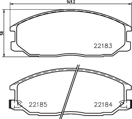 HELLA PAGID 8DB 355 023-281 - Гальмівні колодки, дискові гальма autocars.com.ua