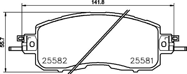 HELLA PAGID 8DB 355 023-321 - Гальмівні колодки, дискові гальма autocars.com.ua