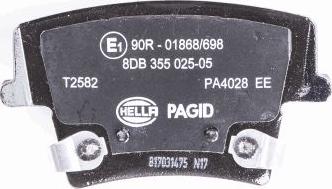 HELLA PAGID 8DB 355 025-051 - Тормозные колодки, дисковые, комплект autodnr.net