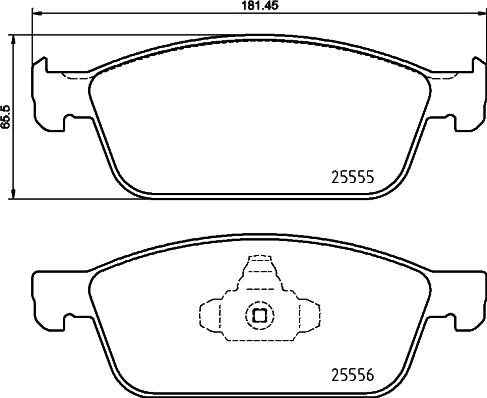 HELLA PAGID 8DB 355 025-511 - Гальмівні колодки, дискові гальма autocars.com.ua