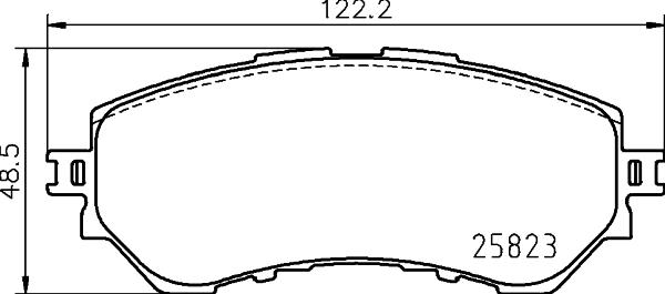 HELLA PAGID 8DB 355 025-711 - Гальмівні колодки, дискові гальма autocars.com.ua