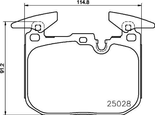 HELLA PAGID 8DB 355 025-771 - Тормозные колодки, дисковые, комплект avtokuzovplus.com.ua