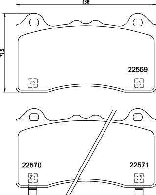 HELLA PAGID 8DB 355 025-831 - Тормозные колодки, дисковые, комплект avtokuzovplus.com.ua