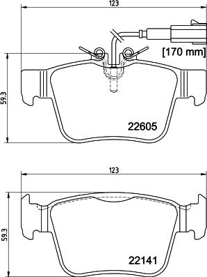 HELLA PAGID 8DB 355 025-881 - Гальмівні колодки, дискові гальма autocars.com.ua