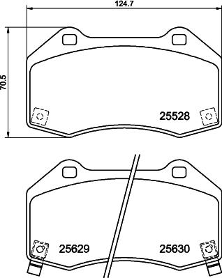 HELLA PAGID 8DB 355 025-891 - Гальмівні колодки, дискові гальма autocars.com.ua