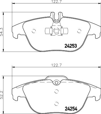 HELLA PAGID 8DB 355 026-181 - Гальмівні колодки, дискові гальма autocars.com.ua