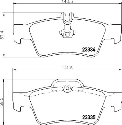 HELLA PAGID 8DB 355 026-431 - Гальмівні колодки, дискові гальма autocars.com.ua