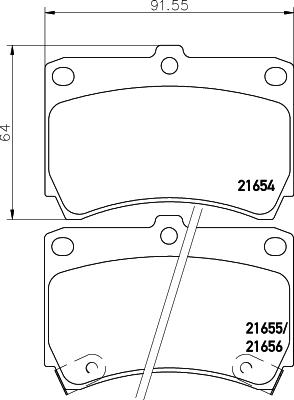 HELLA PAGID 8DB 355 027-141 - Тормозные колодки, дисковые, комплект avtokuzovplus.com.ua