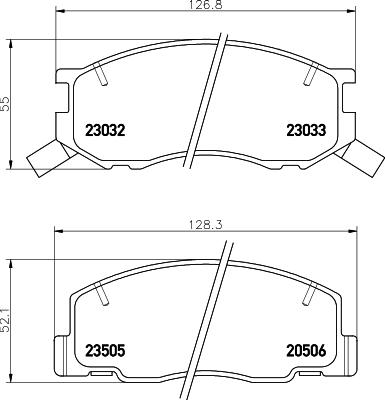 HELLA PAGID 8DB 355 027-411 - Гальмівні колодки, дискові гальма autocars.com.ua