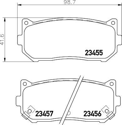 HELLA PAGID 8DB 355 027-521 - Тормозные колодки, дисковые, комплект avtokuzovplus.com.ua