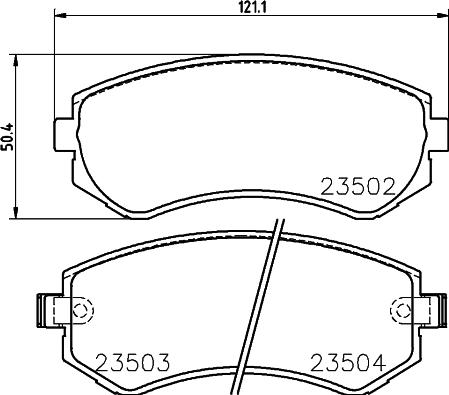 HELLA PAGID 8DB 355 027-571 - Гальмівні колодки, дискові гальма autocars.com.ua