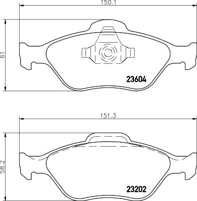 HELLA PAGID 8DB 355 027-761 - Гальмівні колодки, дискові гальма autocars.com.ua