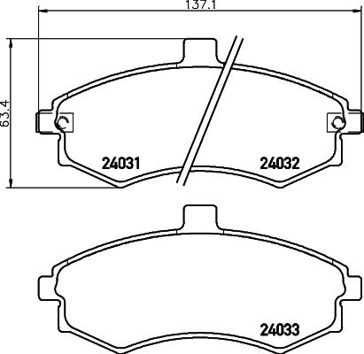 HELLA PAGID 8DB 355 028-181 - Тормозные колодки, дисковые, комплект avtokuzovplus.com.ua