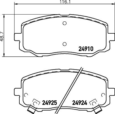 HELLA PAGID 8DB 355 028-771 - Гальмівні колодки, дискові гальма autocars.com.ua