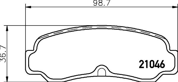 HELLA PAGID 8DB 355 028-961 - Гальмівні колодки, дискові гальма autocars.com.ua