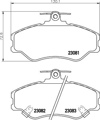 HELLA PAGID 8DB 355 029-011 - Гальмівні колодки, дискові гальма autocars.com.ua