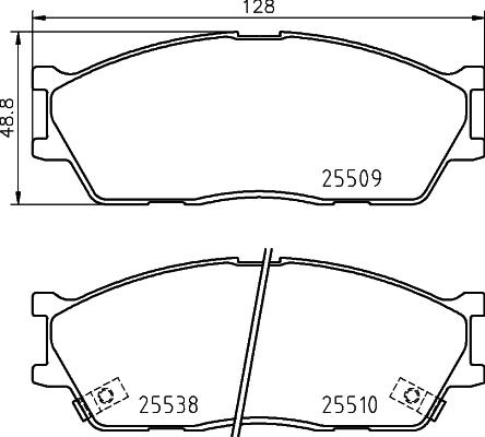 HELLA PAGID 8DB 355 029-161 - Гальмівні колодки, дискові гальма autocars.com.ua