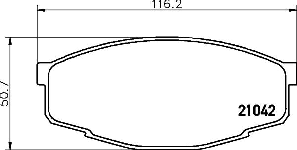 HELLA PAGID 8DB 355 029-241 - Гальмівні колодки, дискові гальма autocars.com.ua