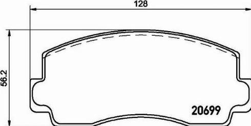 HELLA PAGID 8DB 355 007-241 - Гальмівні колодки, дискові гальма autocars.com.ua