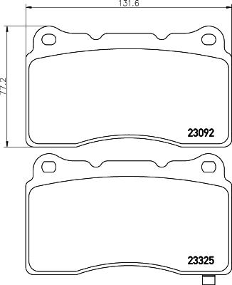 HELLA PAGID 8DB 355 030-111 - Гальмівні колодки, дискові гальма autocars.com.ua