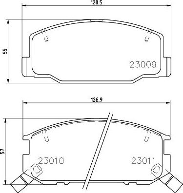 HELLA PAGID 8DB 355 030-411 - Гальмівні колодки, дискові гальма autocars.com.ua