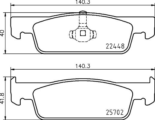 HELLA PAGID 8DB 355 031-551 - Гальмівні колодки, дискові гальма autocars.com.ua