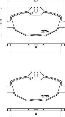 HELLA PAGID 8DB 355 031-581 - Гальмівні колодки, дискові гальма autocars.com.ua