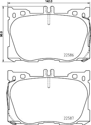 HELLA PAGID 8DB 355 031-701 - Тормозные колодки, дисковые, комплект autodnr.net