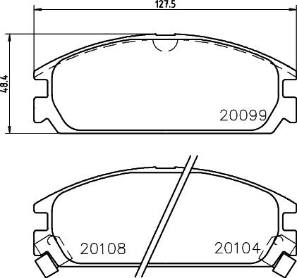 HELLA PAGID 8DB 355 031-731 - Тормозные колодки, дисковые, комплект avtokuzovplus.com.ua