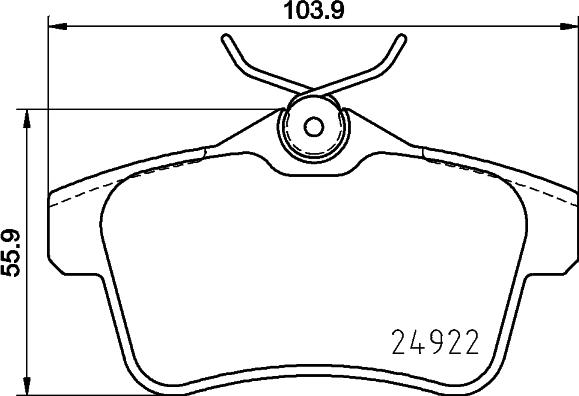 HELLA PAGID 8DB 355 031-811 - Тормозные колодки, дисковые, комплект avtokuzovplus.com.ua