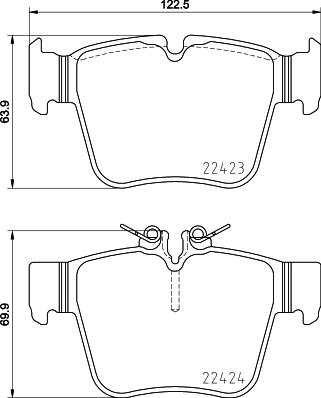 HELLA PAGID 8DB 355 032-031 - Гальмівні колодки, дискові гальма autocars.com.ua