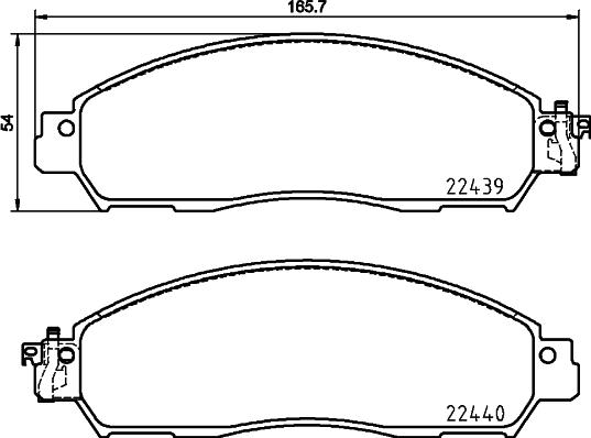 HELLA PAGID 8DB 355 039-791 - Гальмівні колодки, дискові гальма autocars.com.ua