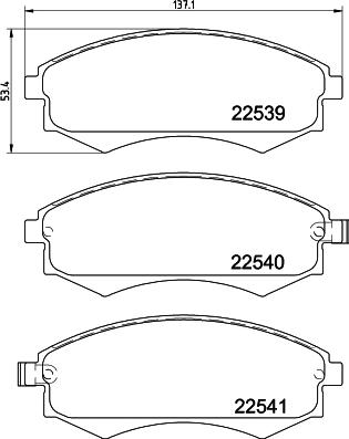 HELLA PAGID 8DB 355 032-081 - Гальмівні колодки, дискові гальма autocars.com.ua