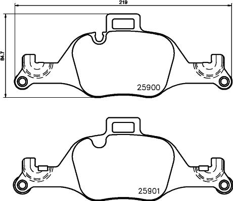 HELLA PAGID 8DB 355 036-531 - Гальмівні колодки, дискові гальма autocars.com.ua