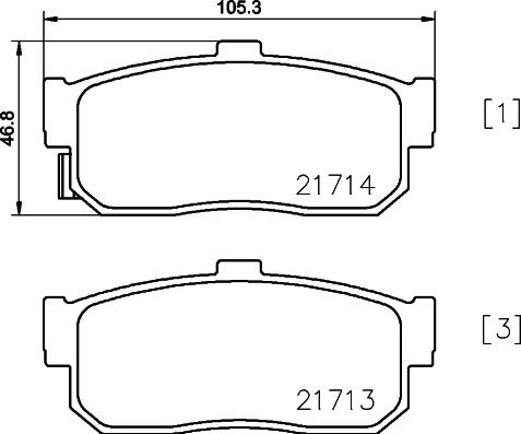 HELLA PAGID 8DB 355 036-591 - Гальмівні колодки, дискові гальма autocars.com.ua