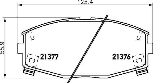 HELLA PAGID 8DB 355 036-771 - Гальмівні колодки, дискові гальма autocars.com.ua