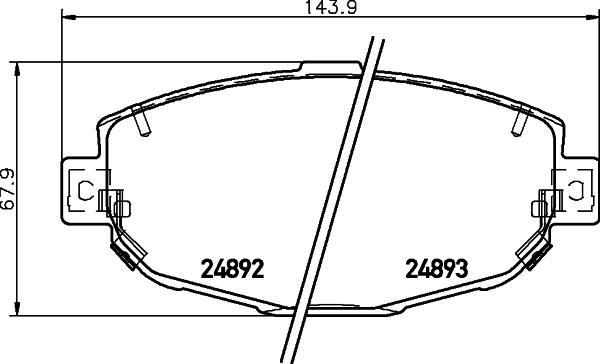 HELLA PAGID 8DB 355 036-801 - Гальмівні колодки, дискові гальма autocars.com.ua